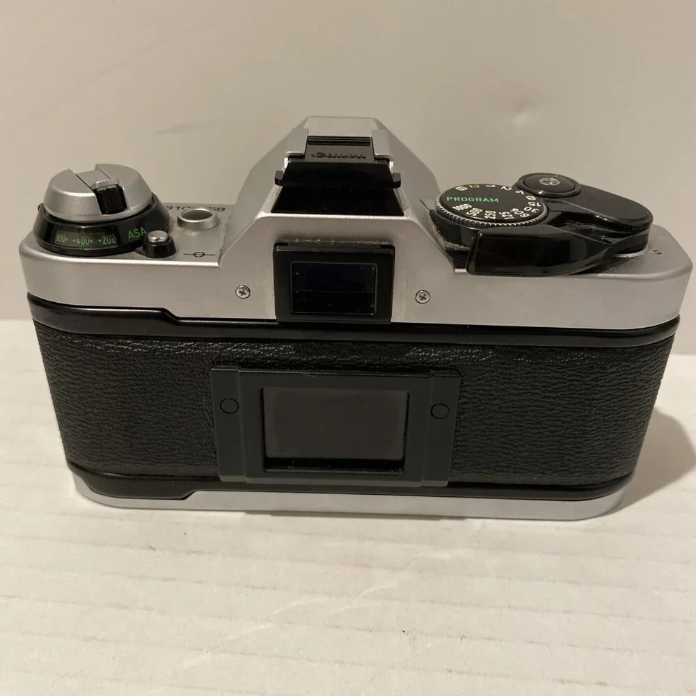Canon Silver and Black Film Camera Kit with Lenses and Flash